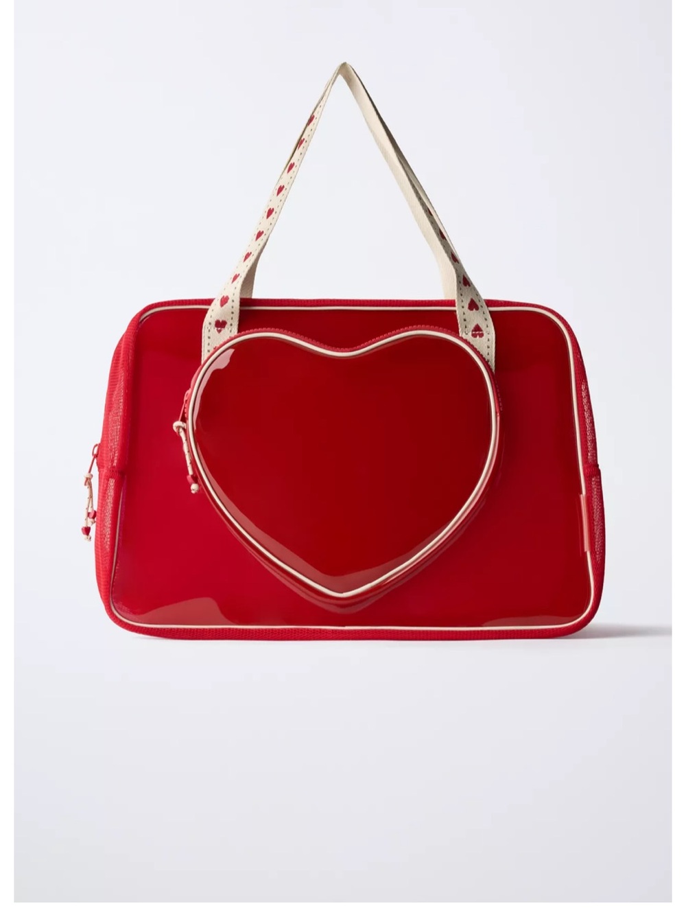 Zara Red Heart Tote